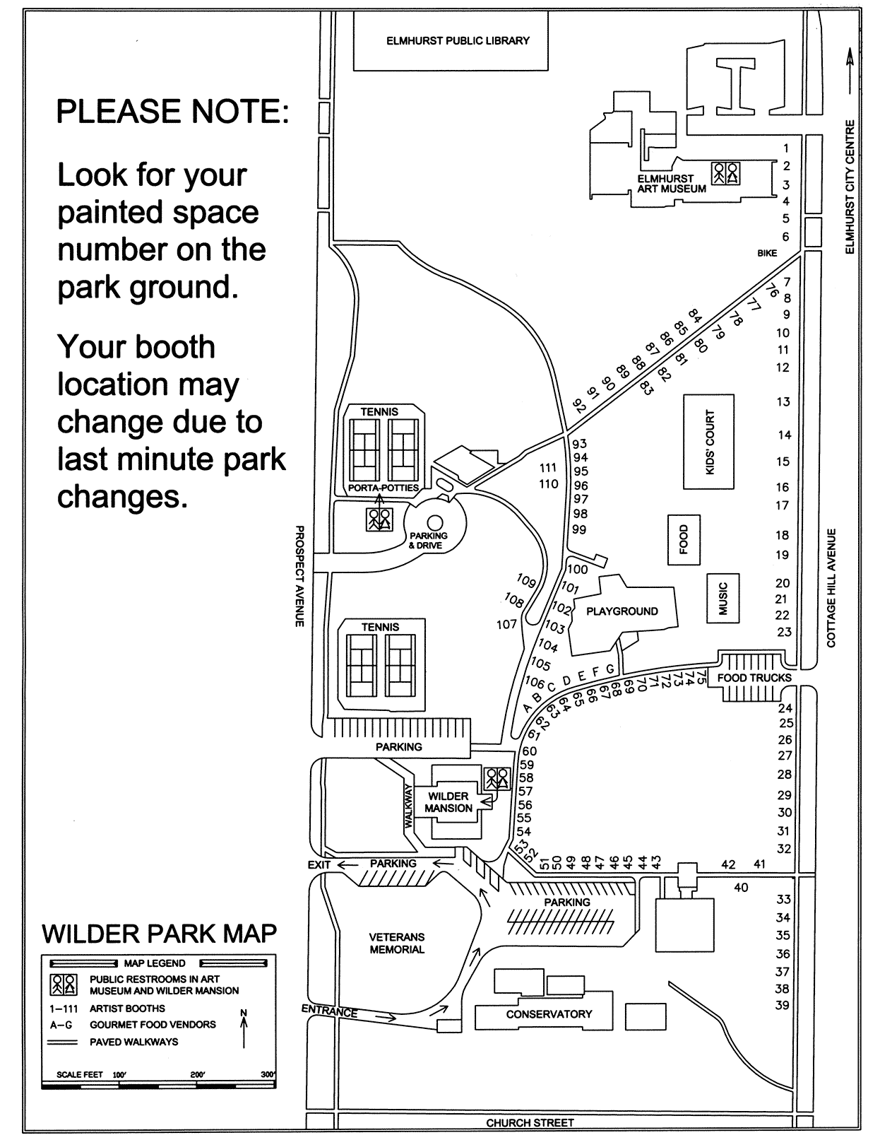 Wilder Park Elmhurst Map