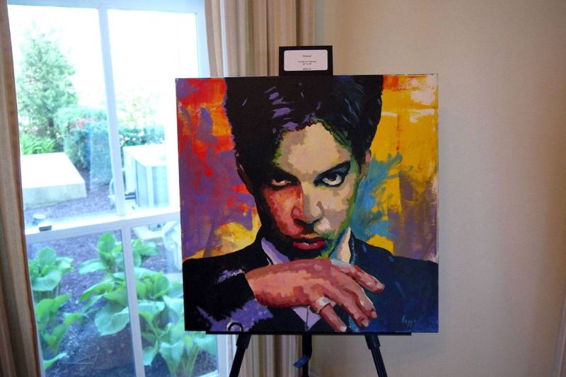 Prince Painting inside Wilder Mansion